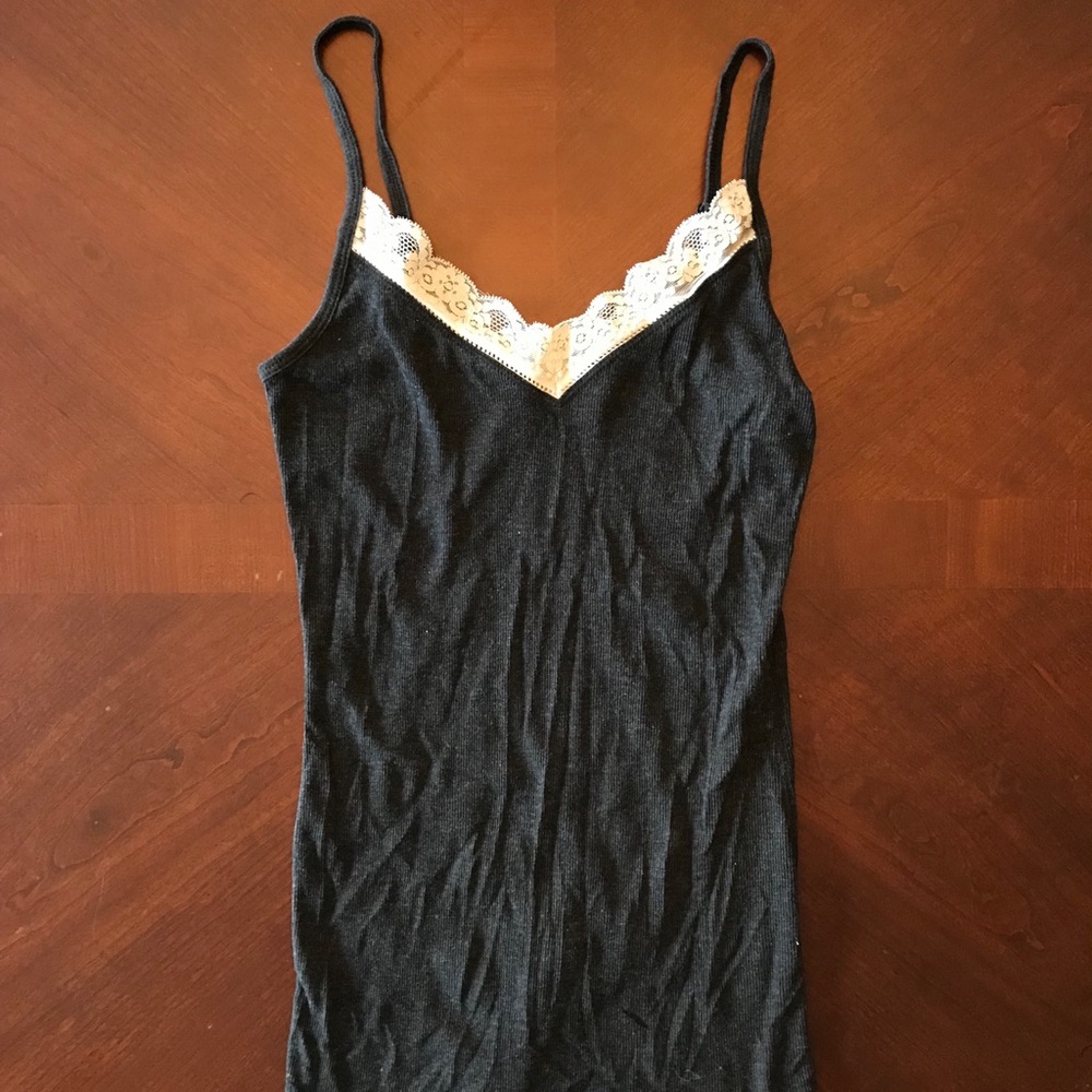 Charcoal Lace Tank